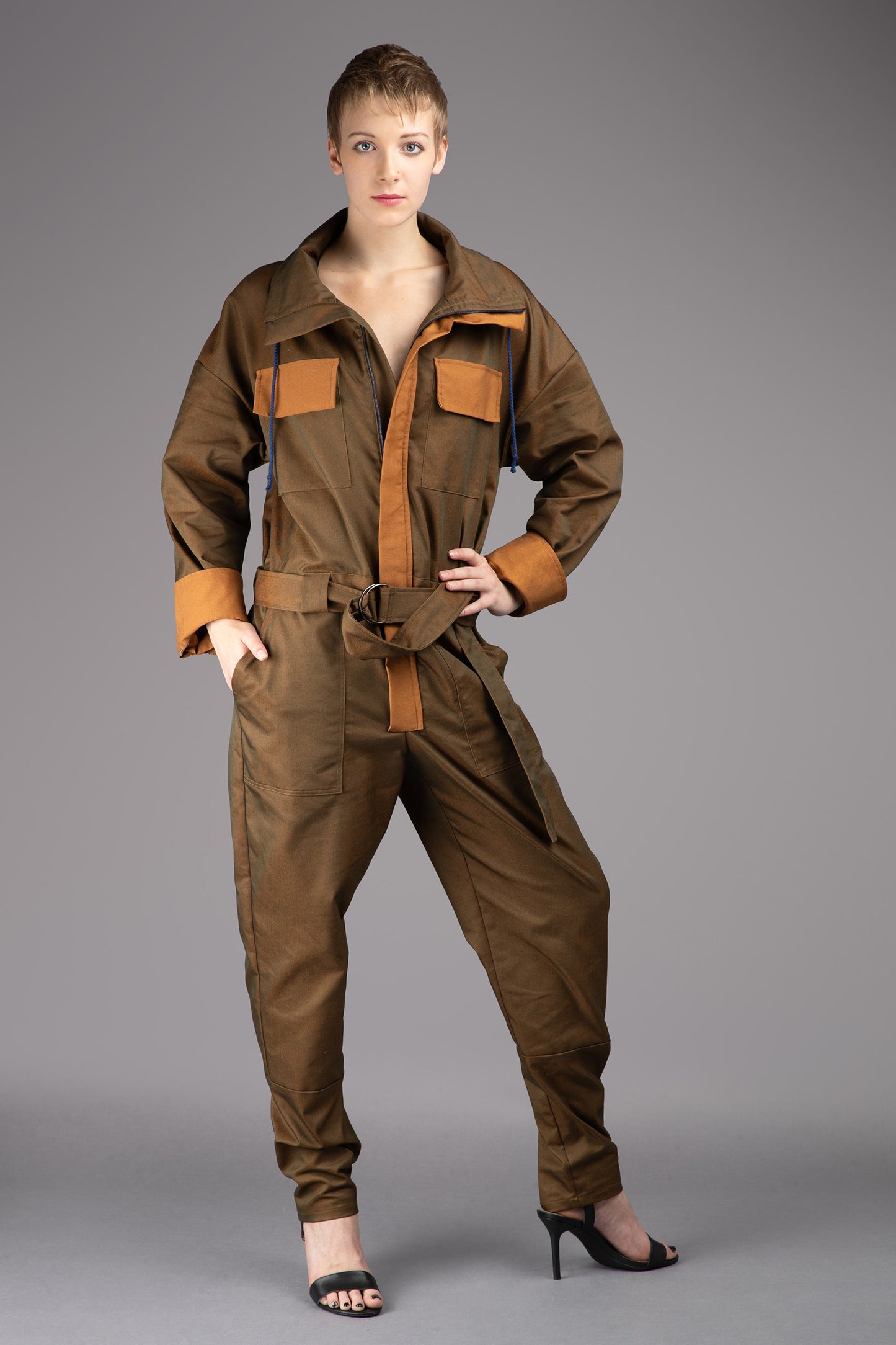 THE BAUHAUS Jumpsuit - Unisex, Oversized Jumpsuit in Two-Tone Fabric