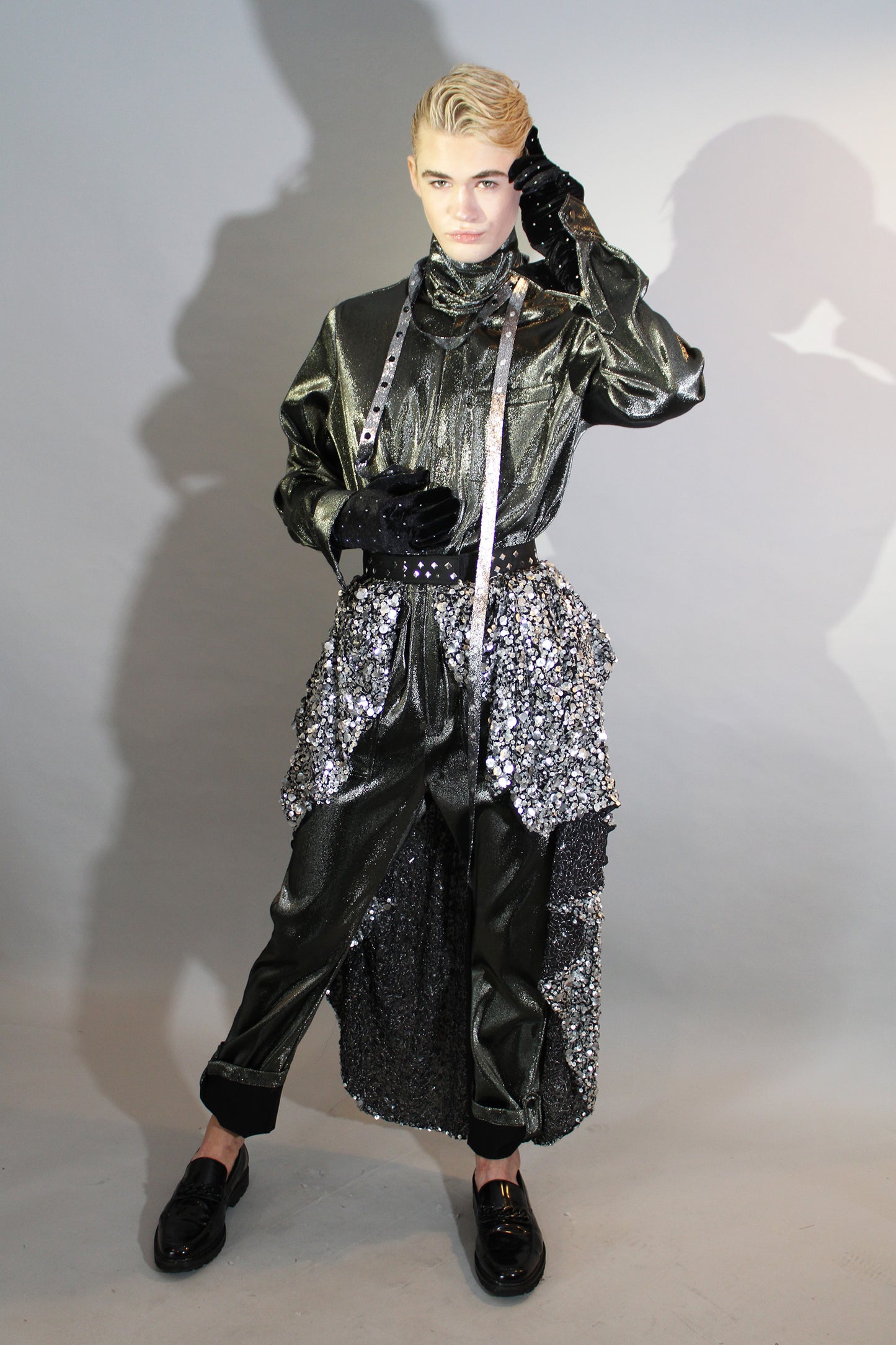 Space Age WILDE Jumpsuit - Long Sleeve in Plush Gunmetal
