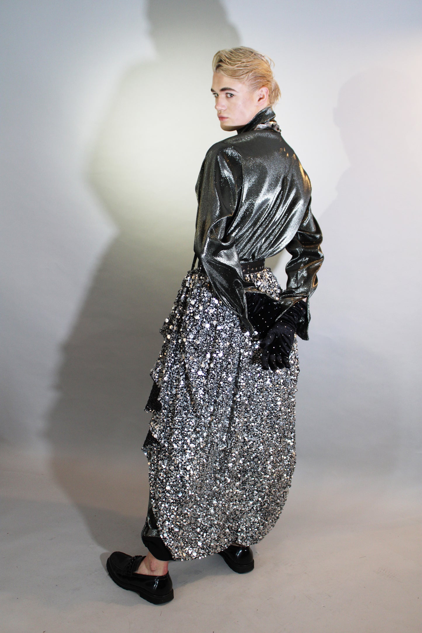 Space Age WILDE Jumpsuit - Long Sleeve in Plush Gunmetal
