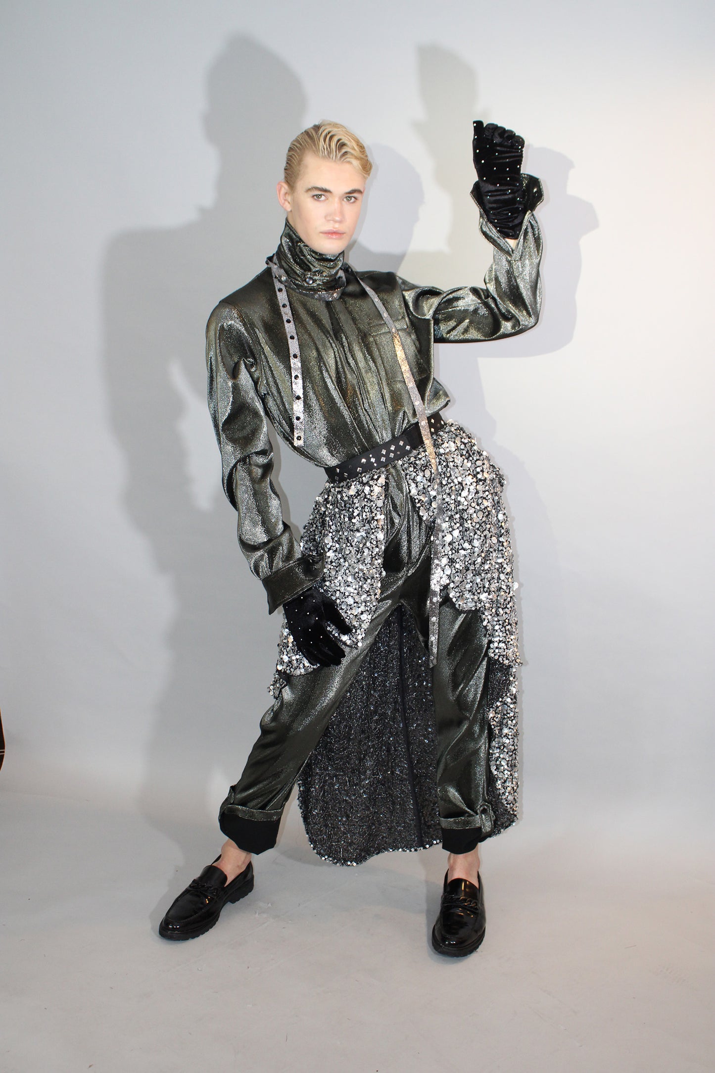 Space Age WILDE Jumpsuit - Long Sleeve in Plush Gunmetal