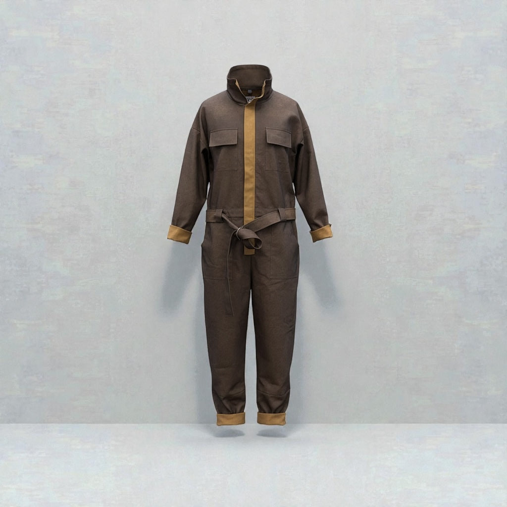 THE BAUHAUS Jumpsuit - Unisex, Oversized Jumpsuit in Two-Tone Fabric