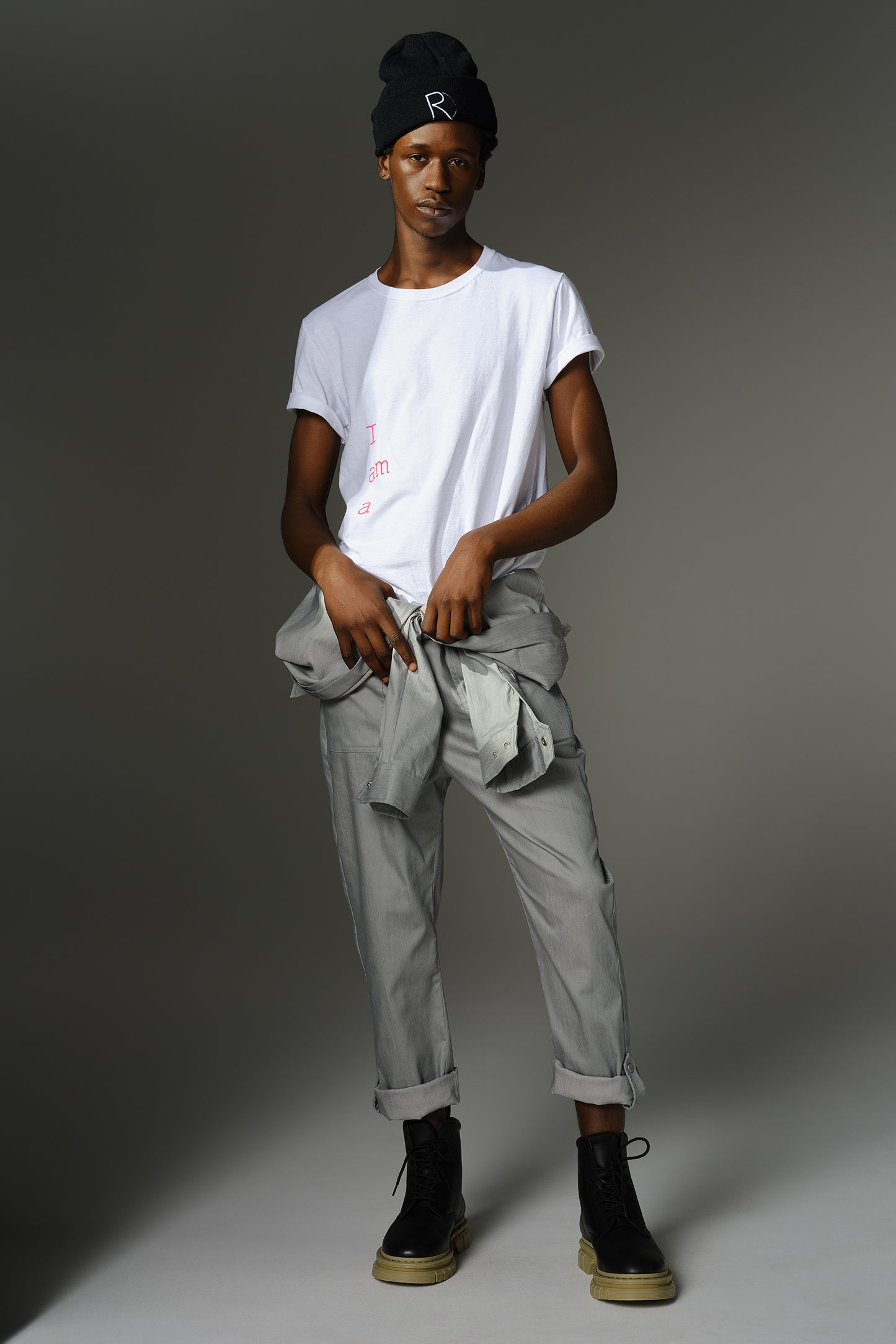 THE WILDE Jumpsuit - Long Sleeve in Grey Stretch Denim