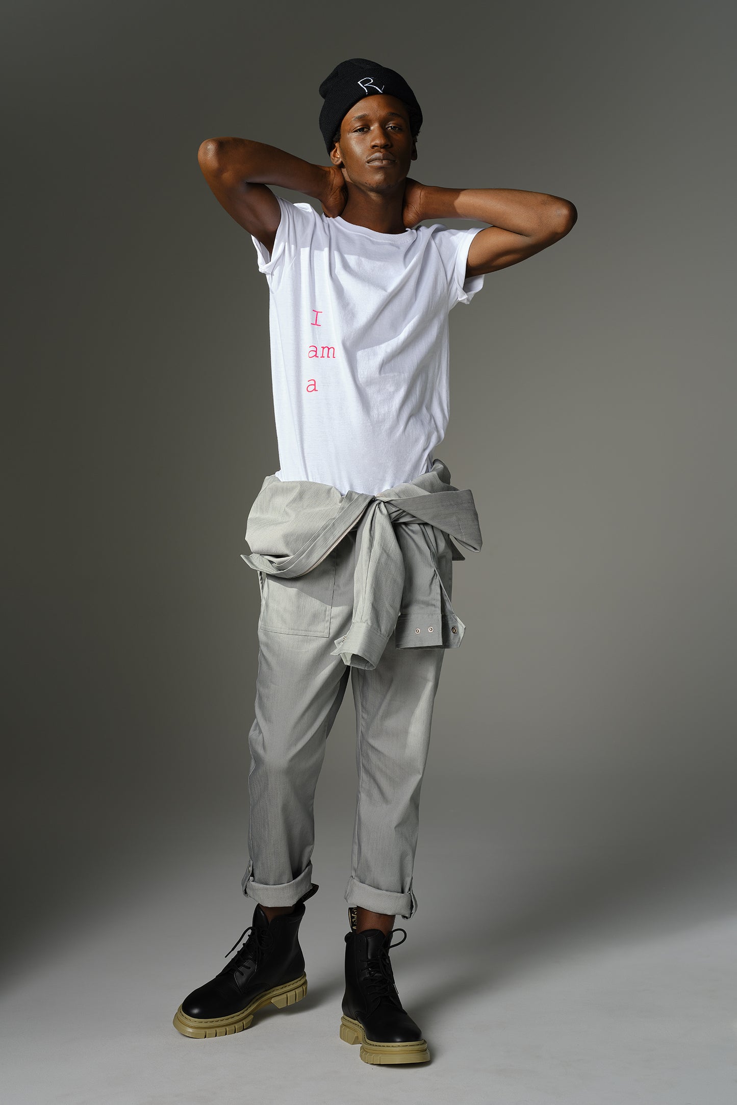 THE WILDE Jumpsuit - Long Sleeve in Grey Stretch Denim