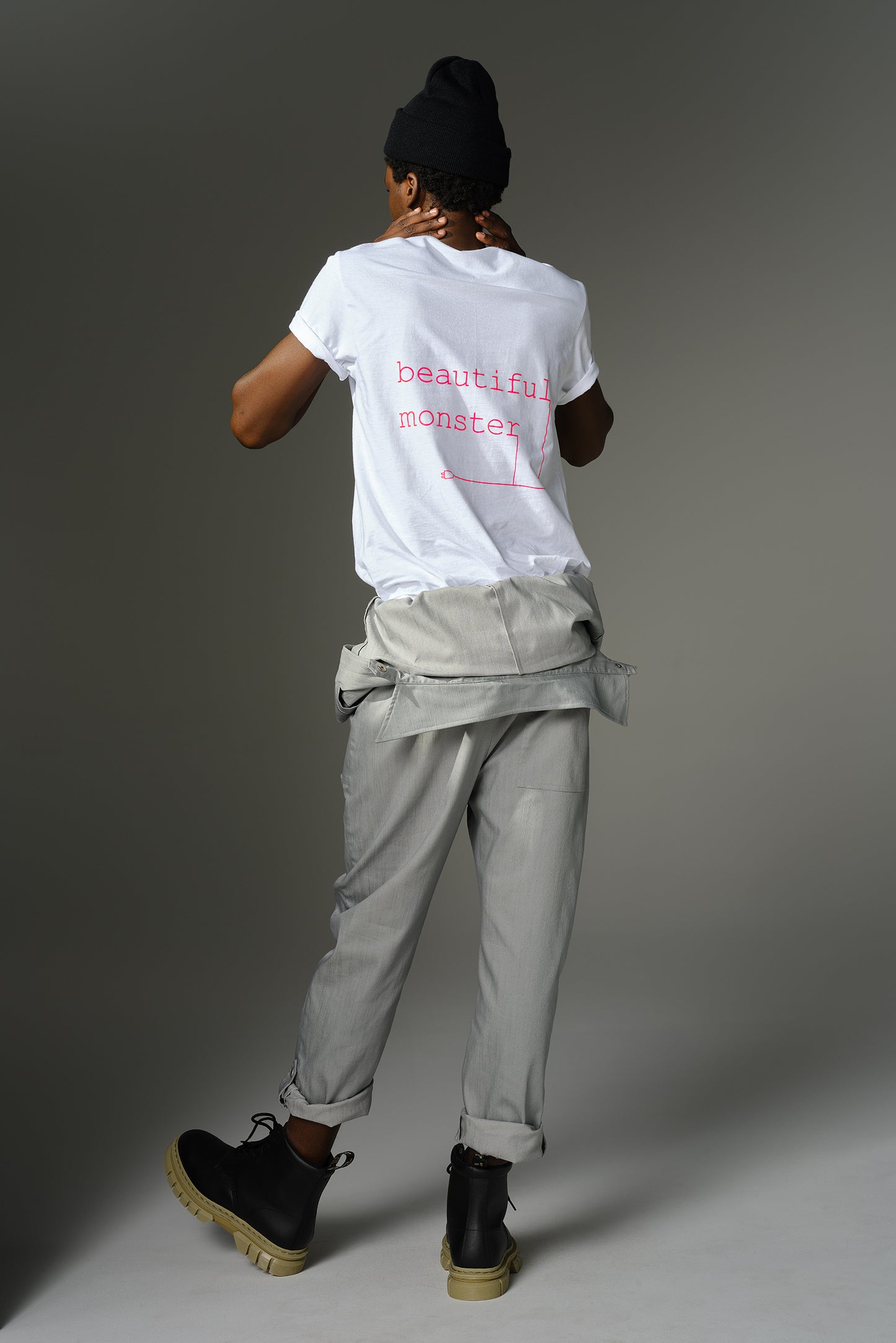 THE WILDE Jumpsuit - Long Sleeve in Grey Stretch Denim