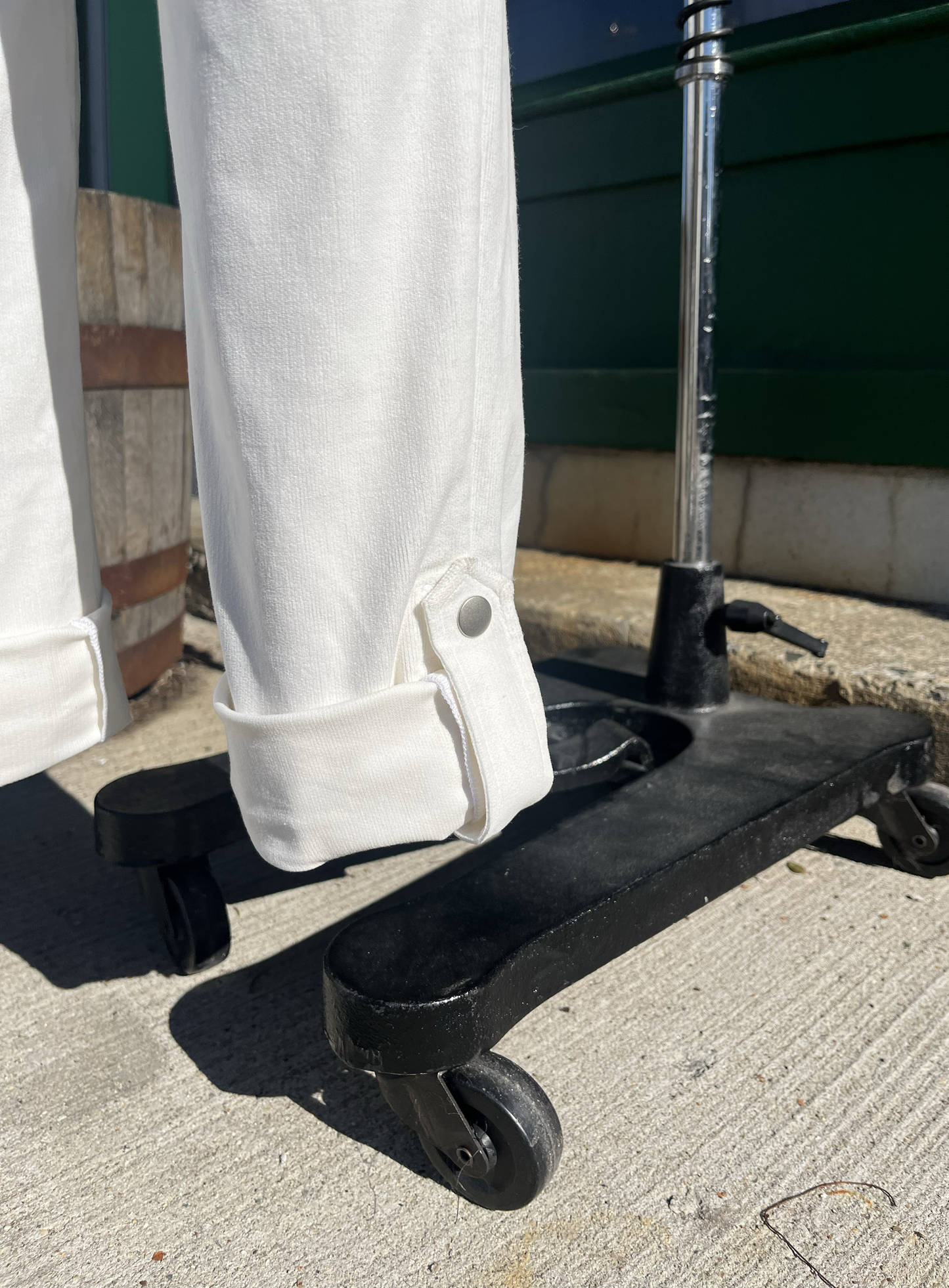 NEW!!! THE FEMININE WILDE Jumpsuit - Cream Stretch Corduroy