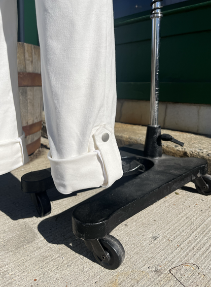 NEW!!! THE FEMININE WILDE Jumpsuit - Cream Stretch Corduroy