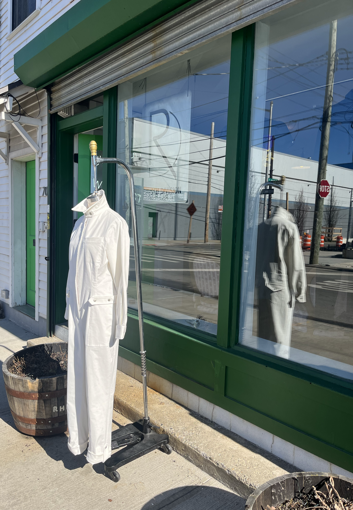 NEW!!! THE FEMININE WILDE Jumpsuit - Cream Stretch Corduroy